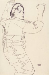 Étude de portrait de Friederike Maria Beer - Egon Schiele